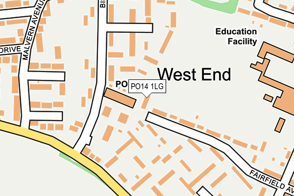 PO14 1LG map - OS OpenMap – Local (Ordnance Survey) PO14 1LG map - OS OpenMap – Local (Ordnance Survey)