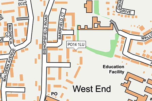 PO14 1LU map - OS OpenMap – Local (Ordnance Survey) PO14 1LU map - OS OpenMap – Local (Ordnance Survey)