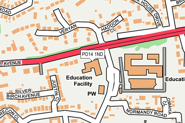 PO14 1ND map - OS OpenMap – Local (Ordnance Survey) PO14 1ND map - OS OpenMap – Local (Ordnance Survey)