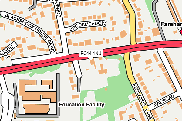 PO14 1NU map - OS OpenMap – Local (Ordnance Survey) PO14 1NU map - OS OpenMap – Local (Ordnance Survey)