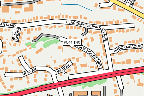 PO14 1NX map - OS OpenMap – Local (Ordnance Survey) PO14 1NX map - OS OpenMap – Local (Ordnance Survey)