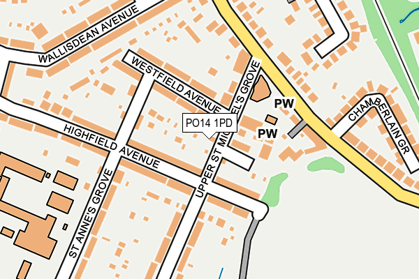 PO14 1PD map - OS OpenMap – Local (Ordnance Survey) PO14 1PD map - OS OpenMap – Local (Ordnance Survey)