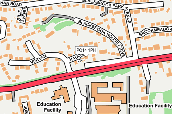 PO14 1PH map - OS OpenMap – Local (Ordnance Survey) PO14 1PH map - OS OpenMap – Local (Ordnance Survey)