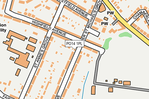 PO14 1PL map - OS OpenMap – Local (Ordnance Survey) PO14 1PL map - OS OpenMap – Local (Ordnance Survey)