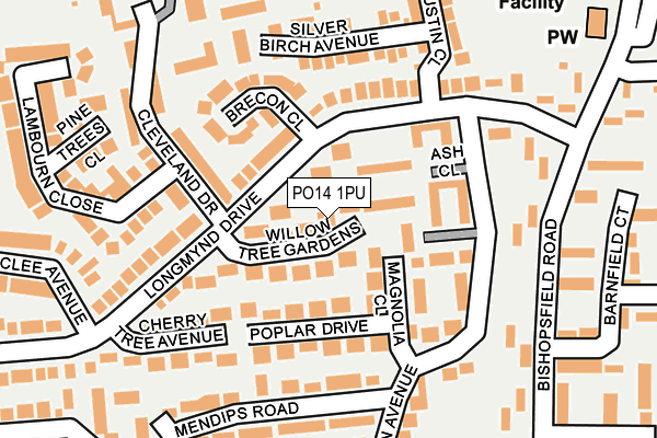 PO14 1PU map - OS OpenMap – Local (Ordnance Survey) PO14 1PU map - OS OpenMap – Local (Ordnance Survey)