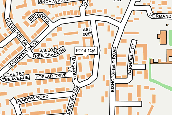 PO14 1QA map - OS OpenMap – Local (Ordnance Survey) PO14 1QA map - OS OpenMap – Local (Ordnance Survey)