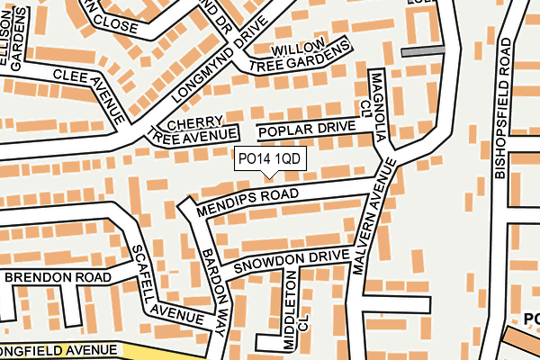 PO14 1QD map - OS OpenMap – Local (Ordnance Survey) PO14 1QD map - OS OpenMap – Local (Ordnance Survey)
