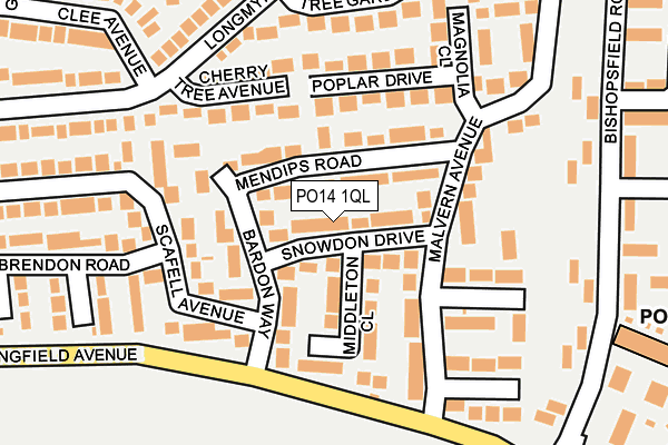 PO14 1QL map - OS OpenMap – Local (Ordnance Survey) PO14 1QL map - OS OpenMap – Local (Ordnance Survey)