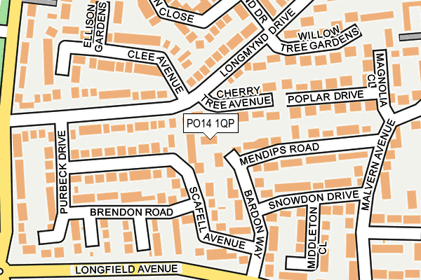PO14 1QP map - OS OpenMap – Local (Ordnance Survey) PO14 1QP map - OS OpenMap – Local (Ordnance Survey)