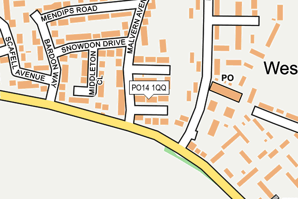 PO14 1QQ map - OS OpenMap – Local (Ordnance Survey) PO14 1QQ map - OS OpenMap – Local (Ordnance Survey)