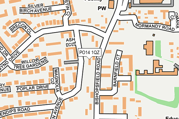 PO14 1QZ map - OS OpenMap – Local (Ordnance Survey) PO14 1QZ map - OS OpenMap – Local (Ordnance Survey)