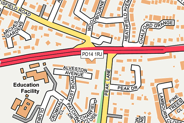 PO14 1RJ map - OS OpenMap – Local (Ordnance Survey) PO14 1RJ map - OS OpenMap – Local (Ordnance Survey)