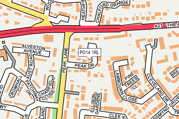 PO14 1RL map - OS OpenMap – Local (Ordnance Survey) PO14 1RL map - OS OpenMap – Local (Ordnance Survey)