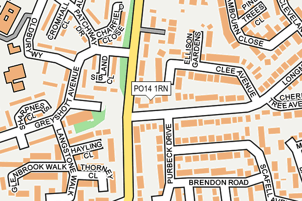 PO14 1RN map - OS OpenMap – Local (Ordnance Survey) PO14 1RN map - OS OpenMap – Local (Ordnance Survey)