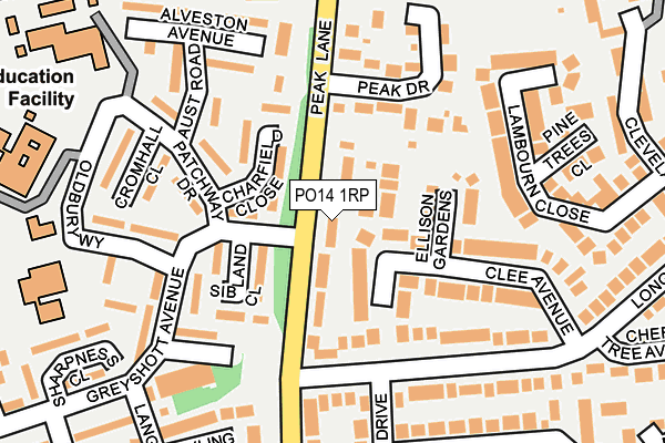 PO14 1RP map - OS OpenMap – Local (Ordnance Survey) PO14 1RP map - OS OpenMap – Local (Ordnance Survey)