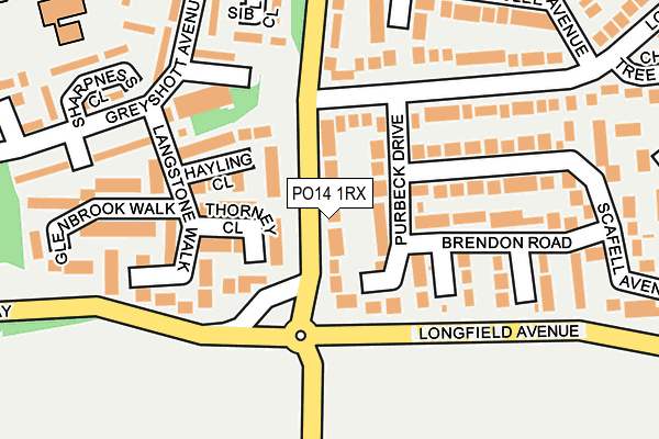 PO14 1RX map - OS OpenMap – Local (Ordnance Survey) PO14 1RX map - OS OpenMap – Local (Ordnance Survey)
