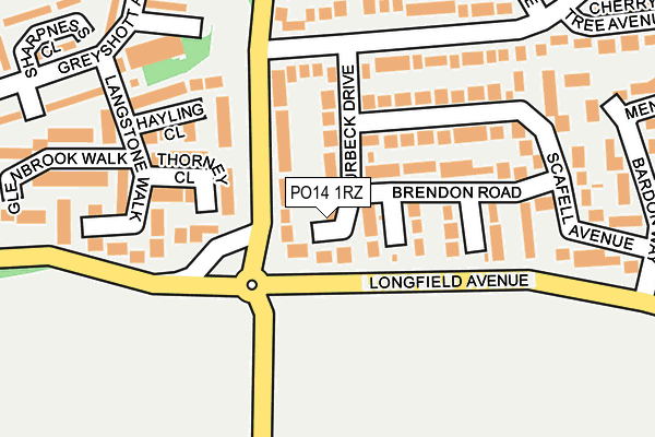 PO14 1RZ map - OS OpenMap – Local (Ordnance Survey) PO14 1RZ map - OS OpenMap – Local (Ordnance Survey)