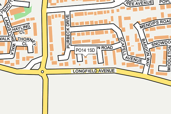 PO14 1SD map - OS OpenMap – Local (Ordnance Survey) PO14 1SD map - OS OpenMap – Local (Ordnance Survey)