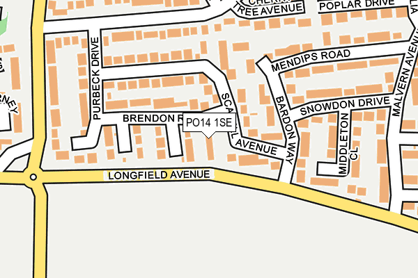 PO14 1SE map - OS OpenMap – Local (Ordnance Survey) PO14 1SE map - OS OpenMap – Local (Ordnance Survey)