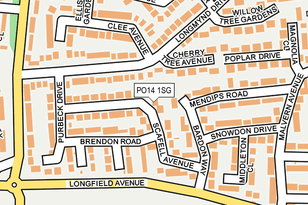 PO14 1SG map - OS OpenMap – Local (Ordnance Survey) PO14 1SG map - OS OpenMap – Local (Ordnance Survey)