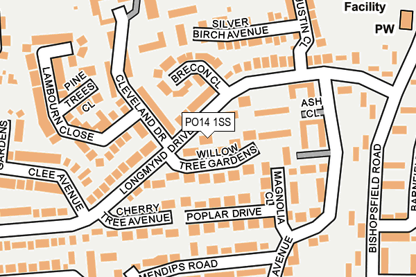 PO14 1SS map - OS OpenMap – Local (Ordnance Survey) PO14 1SS map - OS OpenMap – Local (Ordnance Survey)