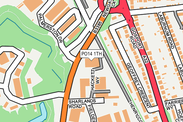 PO14 1TH map - OS OpenMap – Local (Ordnance Survey) PO14 1TH map - OS OpenMap – Local (Ordnance Survey)