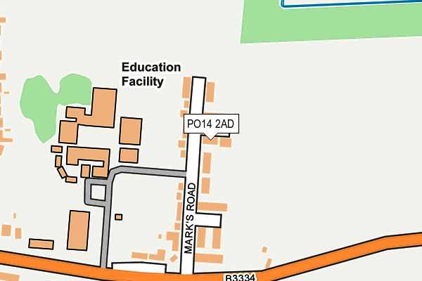 PO14 2AD map - OS OpenMap – Local (Ordnance Survey) PO14 2AD map - OS OpenMap – Local (Ordnance Survey)