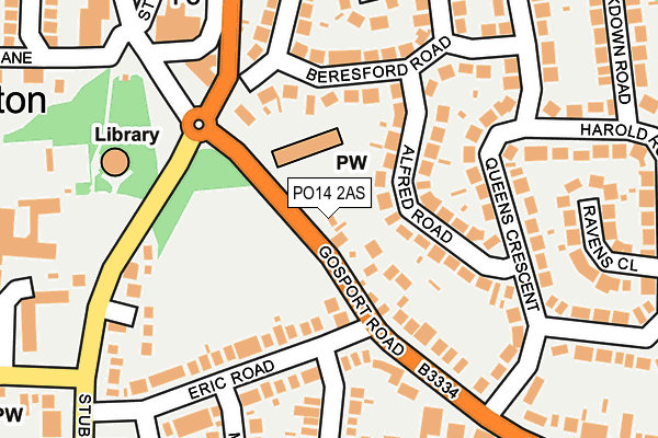 PO14 2AS map - OS OpenMap – Local (Ordnance Survey) PO14 2AS map - OS OpenMap – Local (Ordnance Survey)