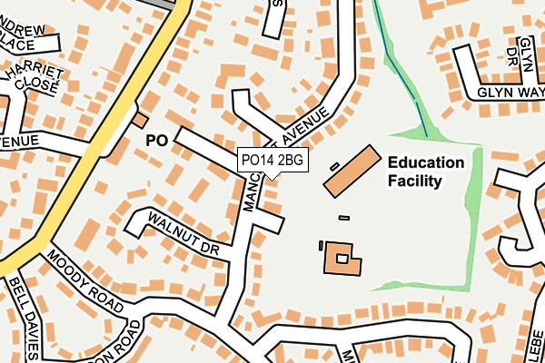 PO14 2BG map - OS OpenMap – Local (Ordnance Survey) PO14 2BG map - OS OpenMap – Local (Ordnance Survey)