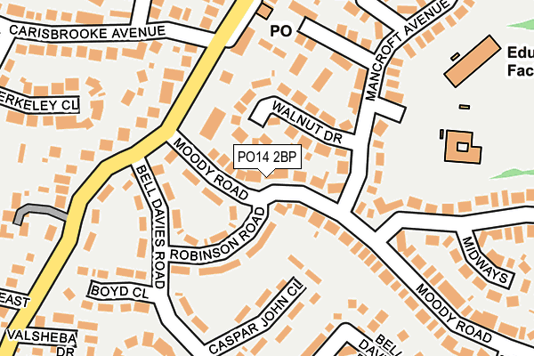 PO14 2BP map - OS OpenMap – Local (Ordnance Survey) PO14 2BP map - OS OpenMap – Local (Ordnance Survey)