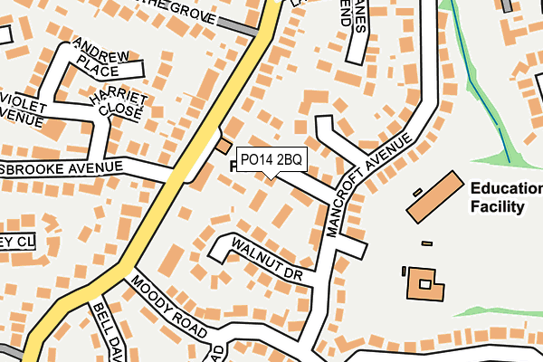 PO14 2BQ map - OS OpenMap – Local (Ordnance Survey) PO14 2BQ map - OS OpenMap – Local (Ordnance Survey)