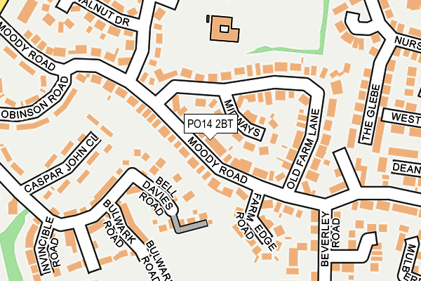 PO14 2BT map - OS OpenMap – Local (Ordnance Survey) PO14 2BT map - OS OpenMap – Local (Ordnance Survey)