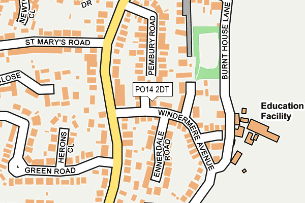 PO14 2DT map - OS OpenMap – Local (Ordnance Survey) PO14 2DT map - OS OpenMap – Local (Ordnance Survey)