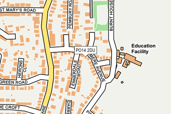 PO14 2DU map - OS OpenMap – Local (Ordnance Survey) PO14 2DU map - OS OpenMap – Local (Ordnance Survey)