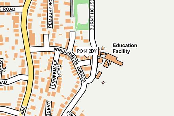 PO14 2DY map - OS OpenMap – Local (Ordnance Survey) PO14 2DY map - OS OpenMap – Local (Ordnance Survey)