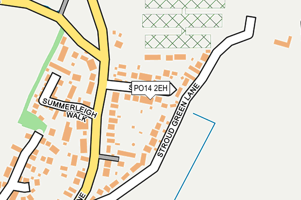 PO14 2EH map - OS OpenMap – Local (Ordnance Survey) PO14 2EH map - OS OpenMap – Local (Ordnance Survey)