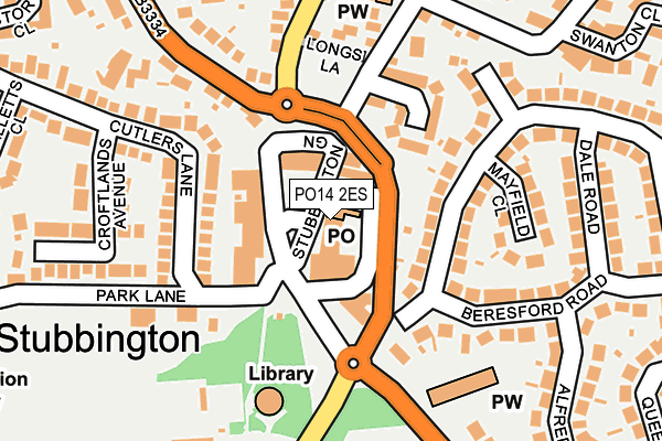 PO14 2ES map - OS OpenMap – Local (Ordnance Survey) PO14 2ES map - OS OpenMap – Local (Ordnance Survey)