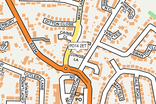 PO14 2ET map - OS OpenMap – Local (Ordnance Survey) PO14 2ET map - OS OpenMap – Local (Ordnance Survey)