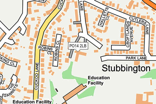 PO14 2LB map - OS OpenMap – Local (Ordnance Survey) PO14 2LB map - OS OpenMap – Local (Ordnance Survey)
