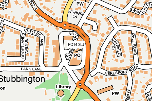 PO14 2LJ map - OS OpenMap – Local (Ordnance Survey) PO14 2LJ map - OS OpenMap – Local (Ordnance Survey)