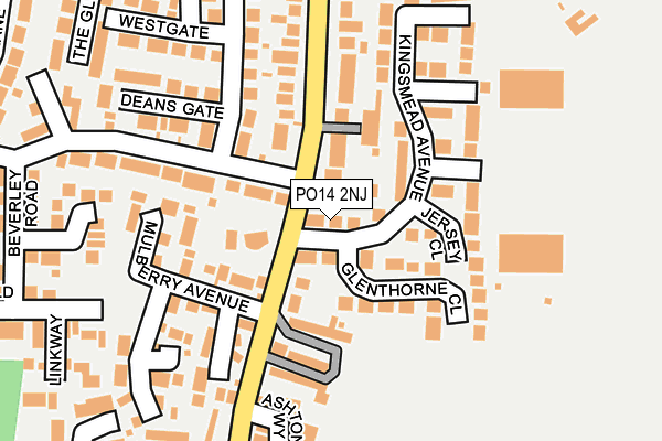 PO14 2NJ map - OS OpenMap – Local (Ordnance Survey) PO14 2NJ map - OS OpenMap – Local (Ordnance Survey)