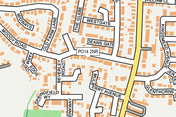 PO14 2NR map - OS OpenMap – Local (Ordnance Survey) PO14 2NR map - OS OpenMap – Local (Ordnance Survey)