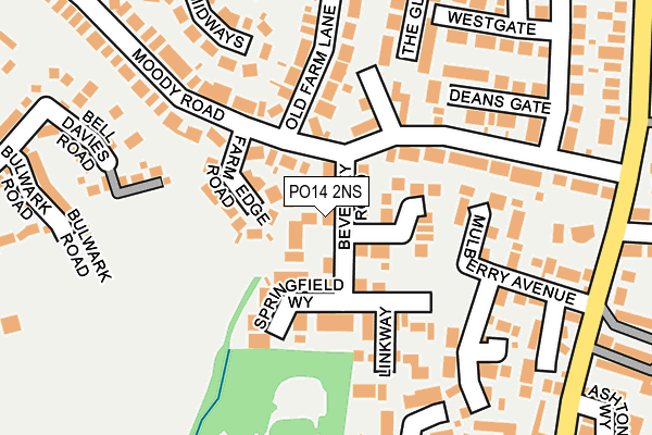 PO14 2NS map - OS OpenMap – Local (Ordnance Survey) PO14 2NS map - OS OpenMap – Local (Ordnance Survey)