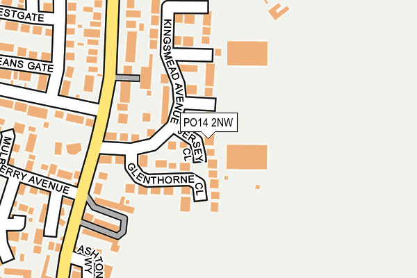 PO14 2NW map - OS OpenMap – Local (Ordnance Survey) PO14 2NW map - OS OpenMap – Local (Ordnance Survey)