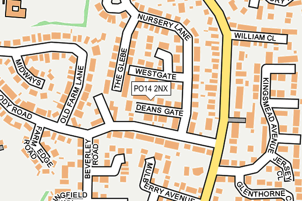 PO14 2NX map - OS OpenMap – Local (Ordnance Survey) PO14 2NX map - OS OpenMap – Local (Ordnance Survey)
