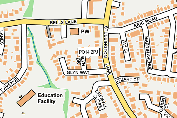 PO14 2PJ map - OS OpenMap – Local (Ordnance Survey) PO14 2PJ map - OS OpenMap – Local (Ordnance Survey)