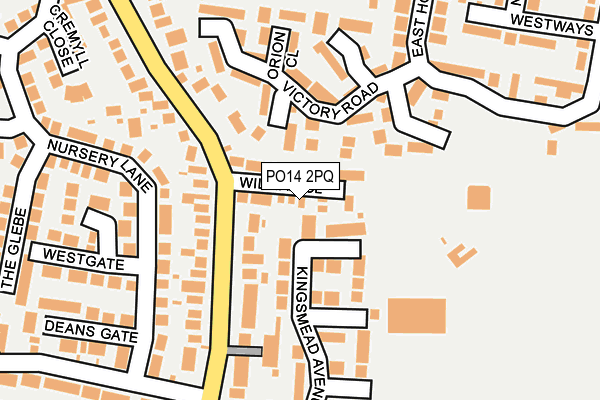 PO14 2PQ map - OS OpenMap – Local (Ordnance Survey) PO14 2PQ map - OS OpenMap – Local (Ordnance Survey)