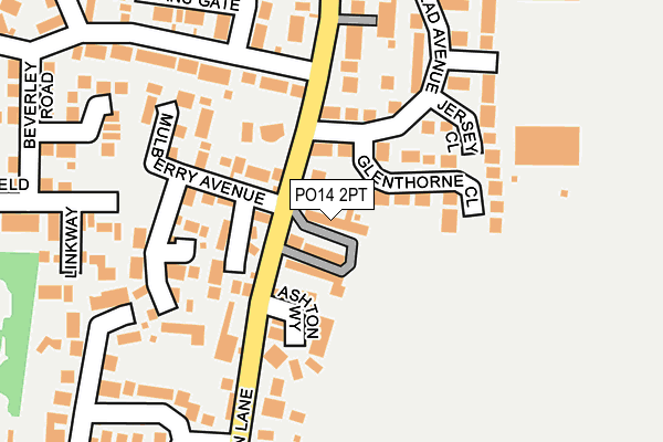 PO14 2PT map - OS OpenMap – Local (Ordnance Survey) PO14 2PT map - OS OpenMap – Local (Ordnance Survey)