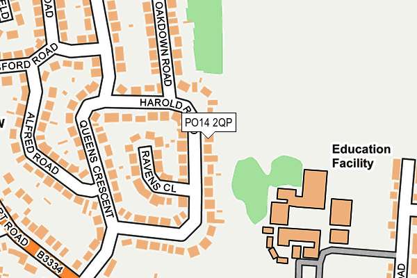 PO14 2QP map - OS OpenMap – Local (Ordnance Survey) PO14 2QP map - OS OpenMap – Local (Ordnance Survey)