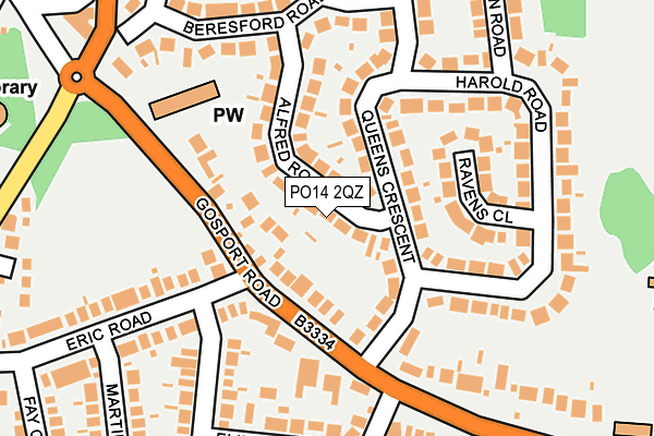 PO14 2QZ map - OS OpenMap – Local (Ordnance Survey) PO14 2QZ map - OS OpenMap – Local (Ordnance Survey)